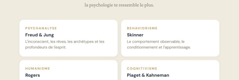 Quel psychologue es tu