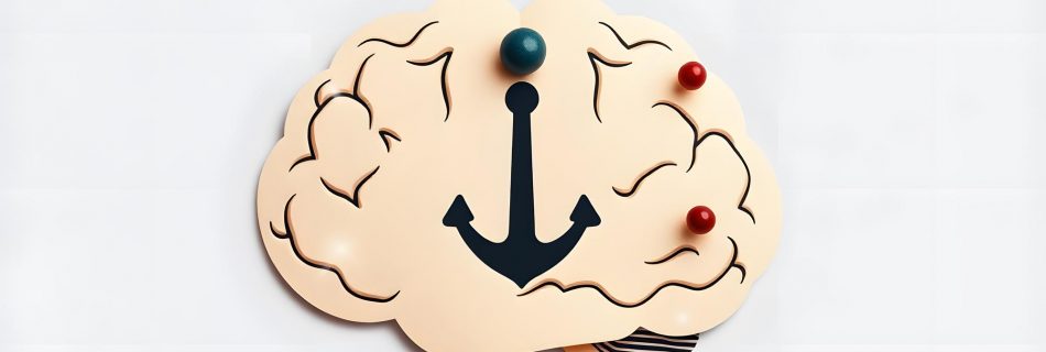 Cerveau en papier avec effet d'ancrage de signe et épingles isolées avec des mises en évidence blanches