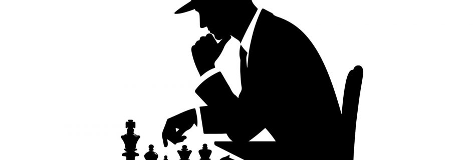 Vector de silhouette de joueur d'échecs pour les projets de conception stratégique